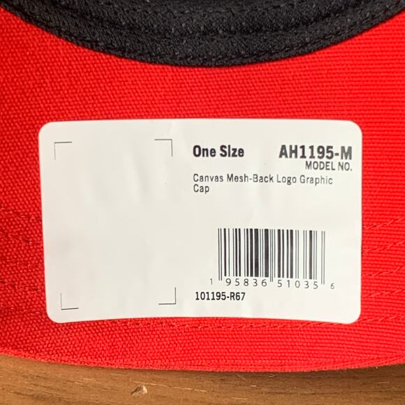 Carhartt Force Canvas Red Trucker Mesh Snap Back Cap Hat One Size Adjustable-New - Picture 9 of 10